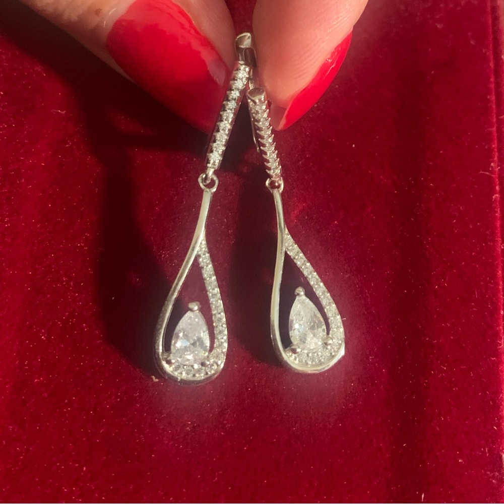 Sterling sliver teardrop earrings